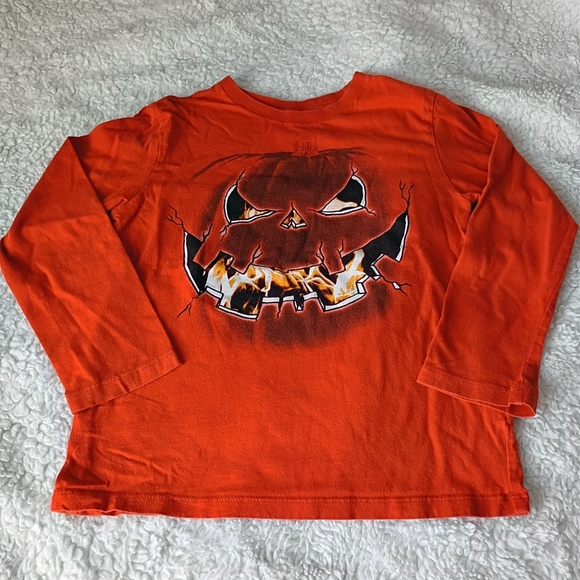 Place Other - Boy's Halloween Pumpkin Shirt Size Small 5/6